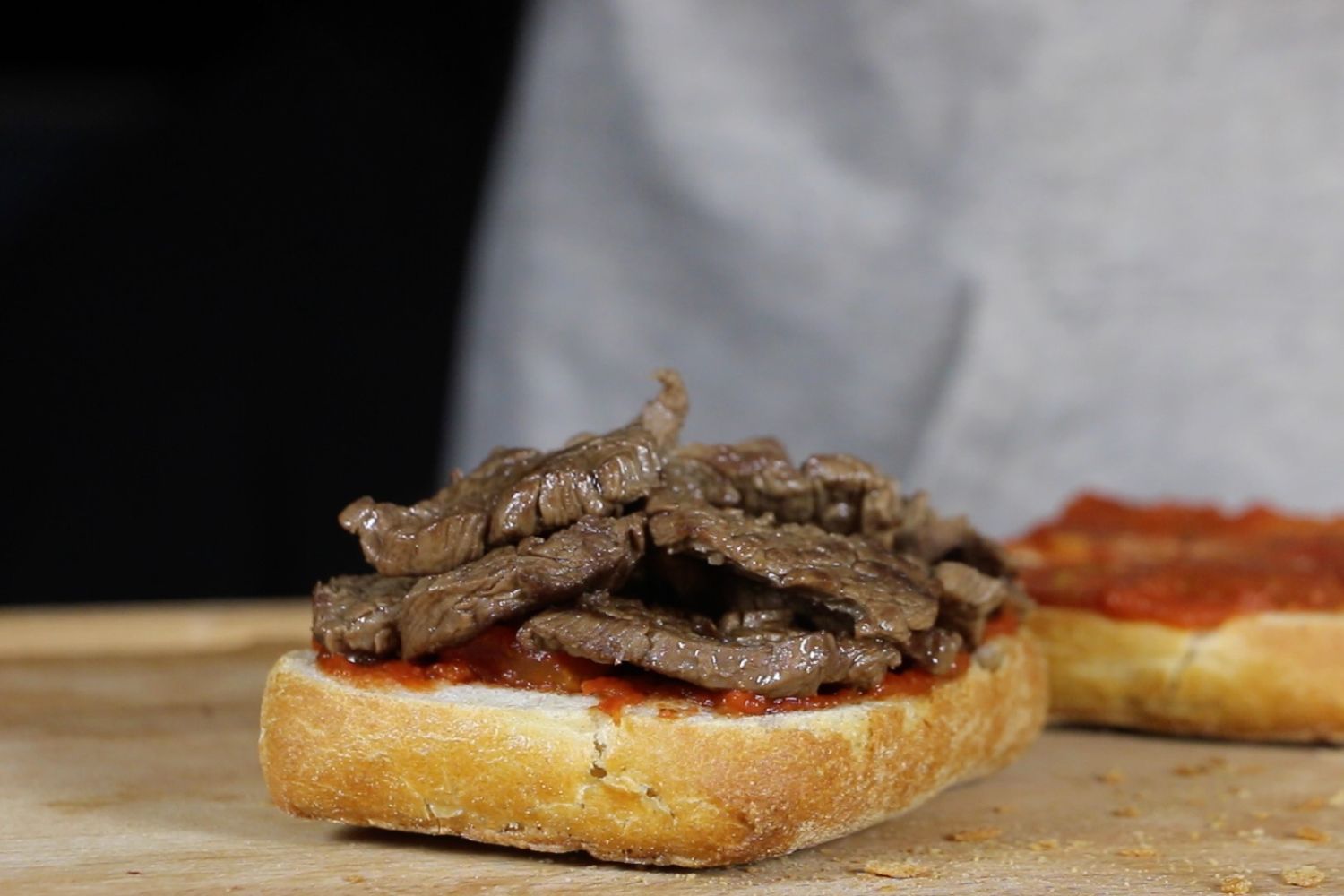 Cheese Skirt Steak Sandwich