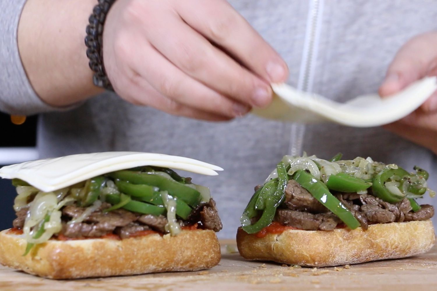 Cheese Skirt Steak Sandwich