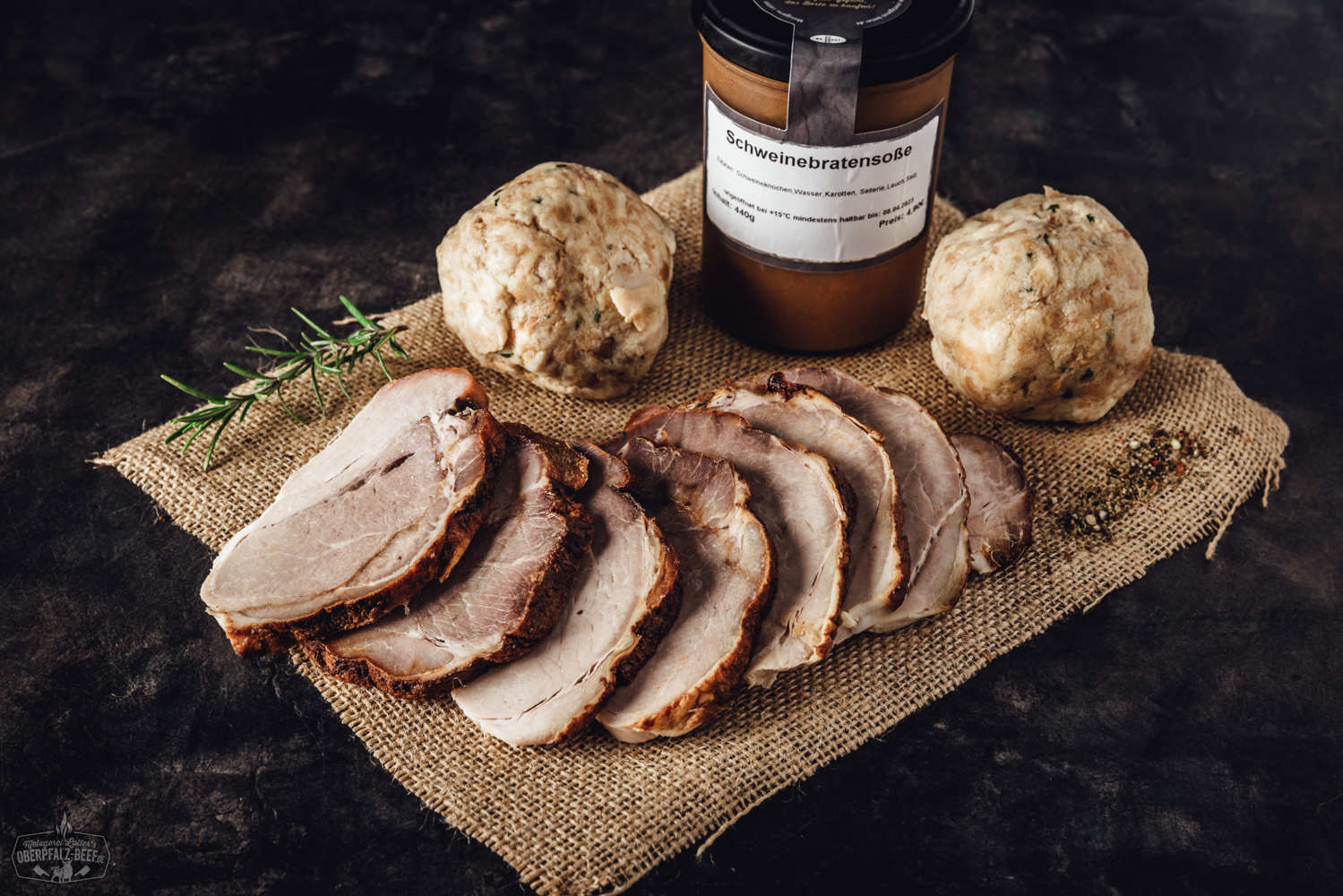 Sous Vide vorgegarte Oberpfälzer Schweinebratenbox