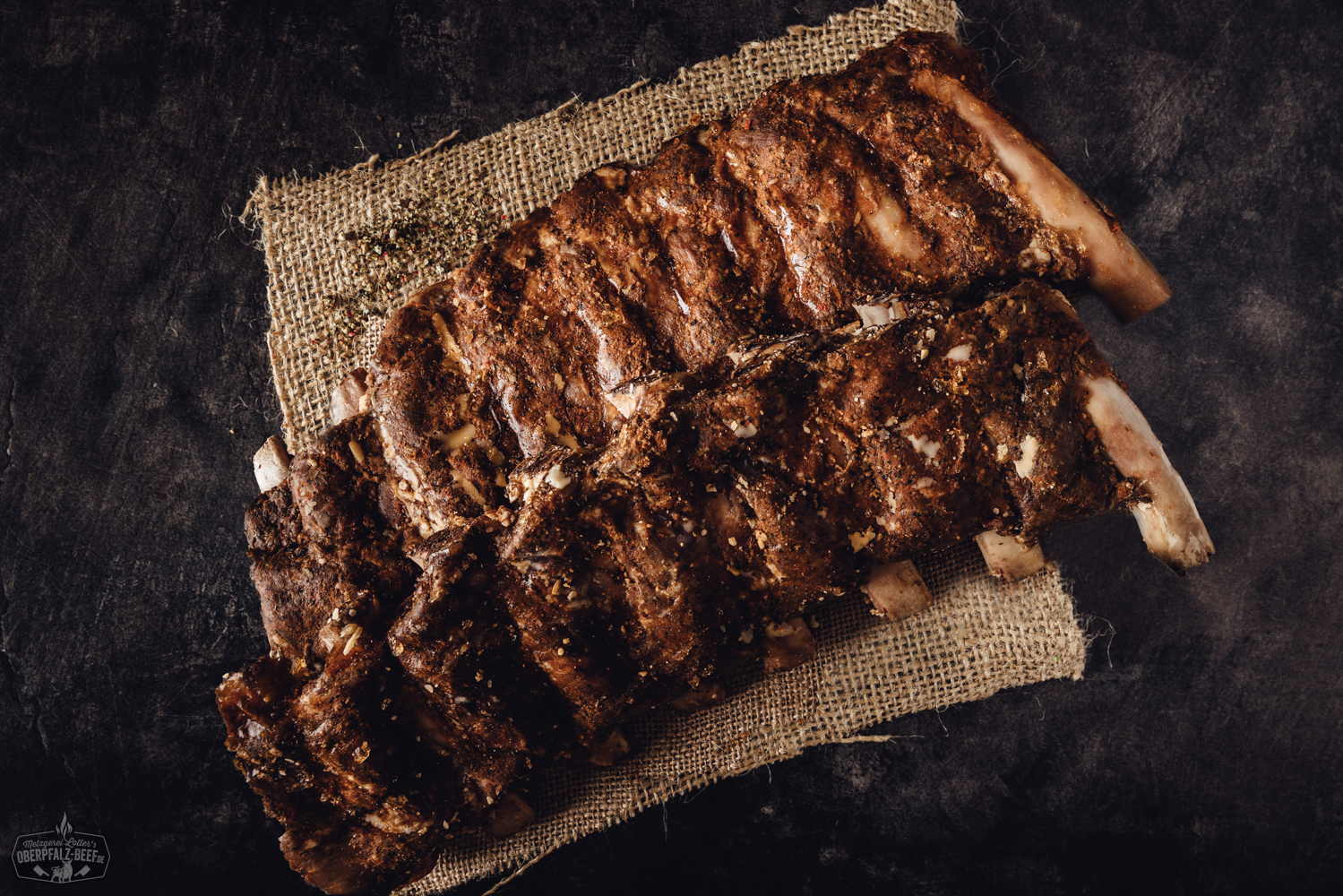 Sous Vide vorgegarte Beef Back Ribs vom Rind