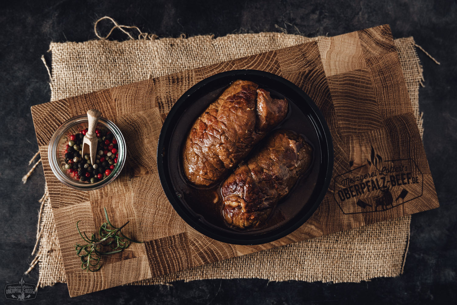 Sous Vide vorgegarte Roulade vom Rind