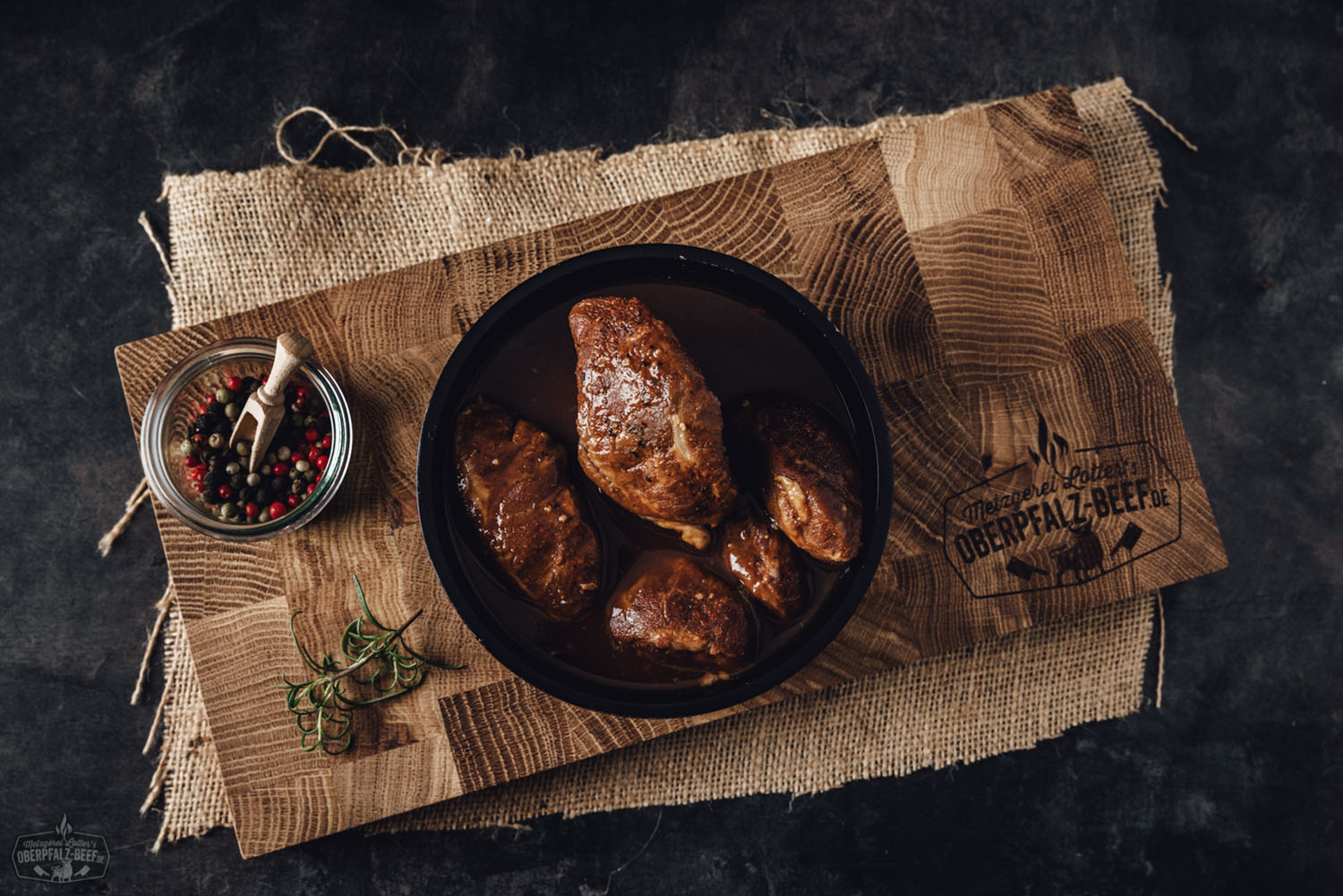 Sous Vide vorgegarte Schweinebäckchen