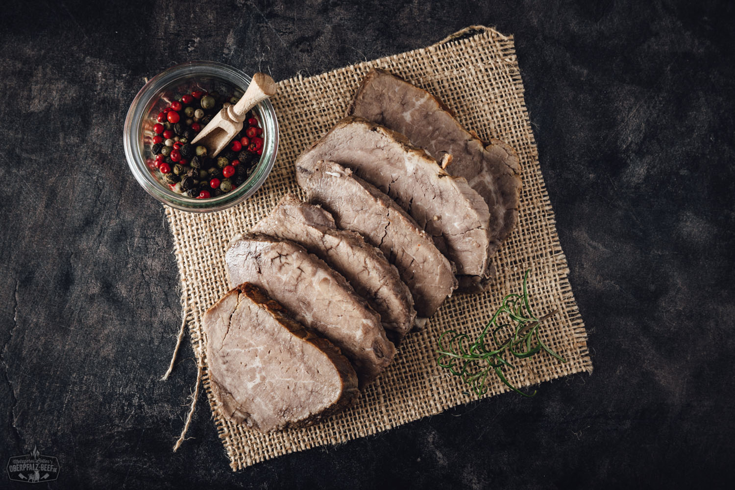 Portion Sous Vide vorgegarter Rinderbraten