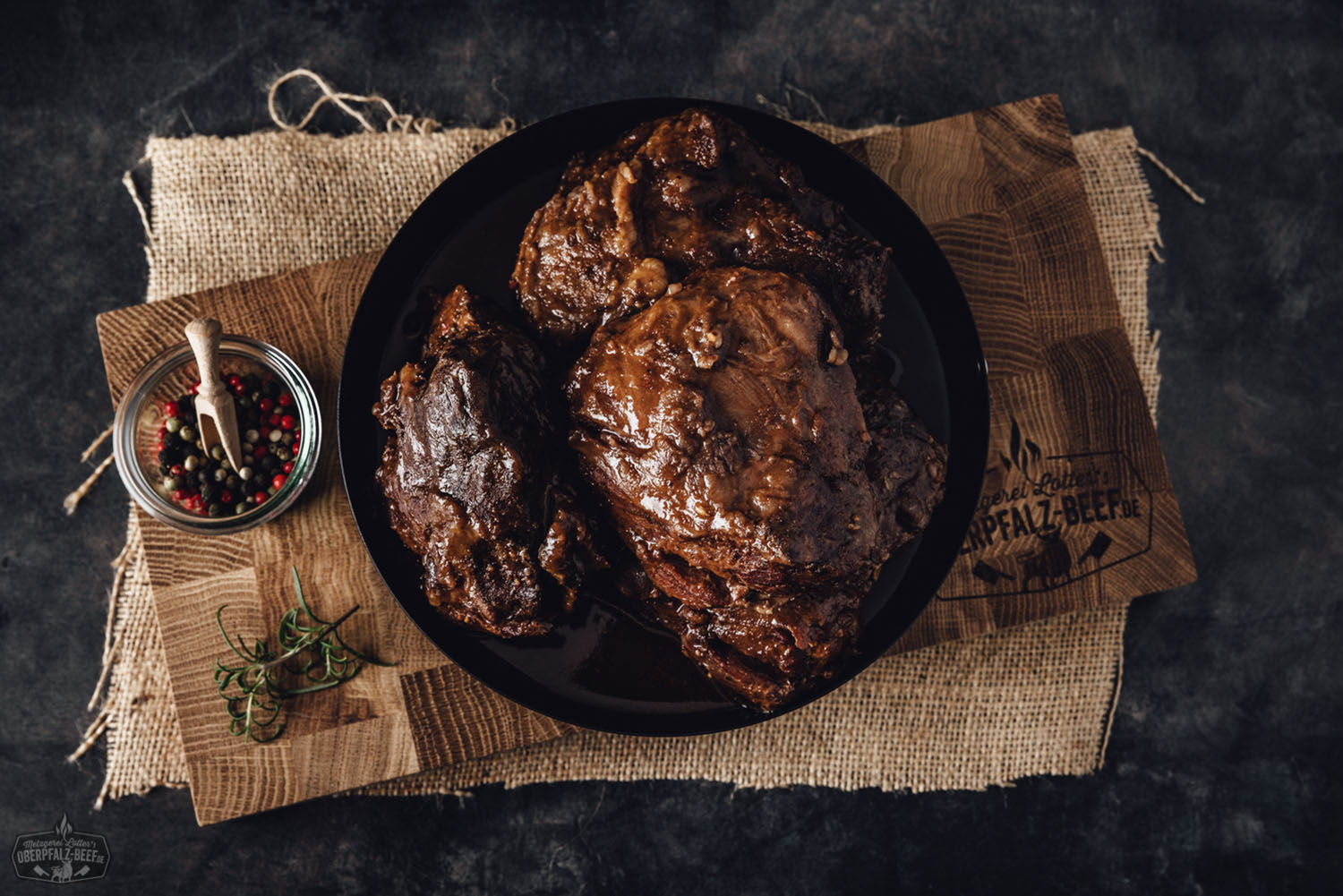 Sous Vide vorgegarte Oberpfälzer Kalbsbacken