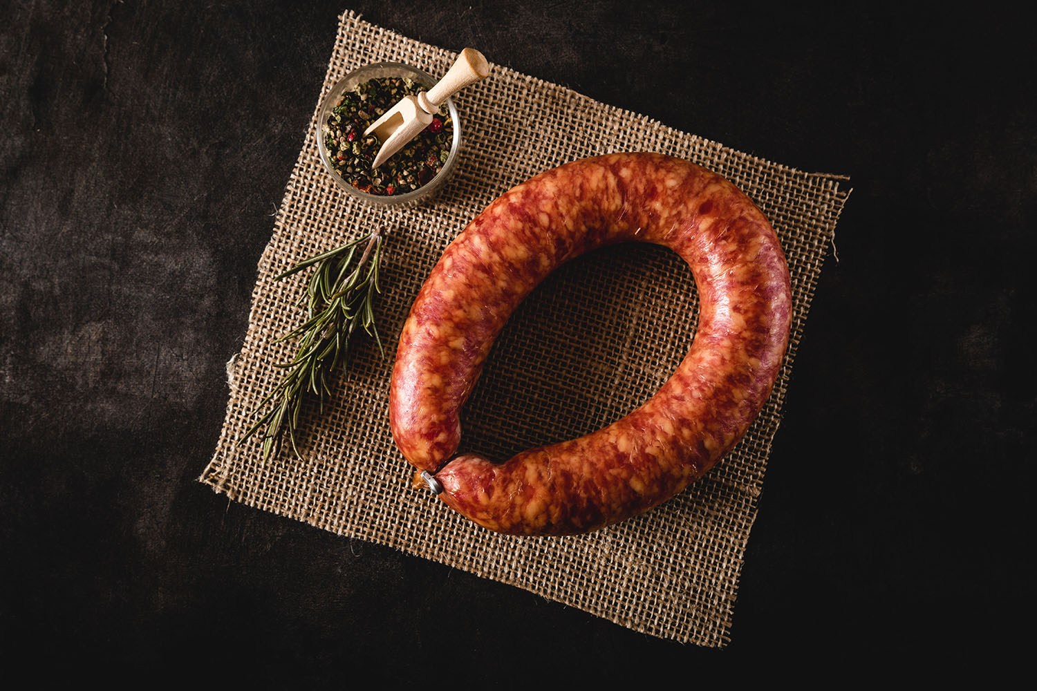 Geräucherte Oberpfälzer Bauernbratwurst im Ring