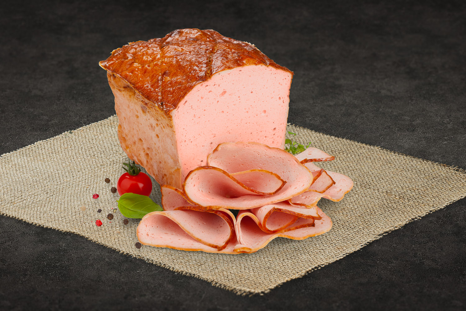 Putenleberkäse fein geschnitten