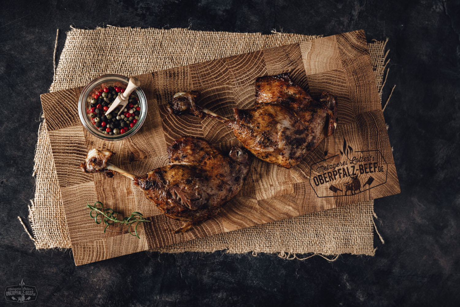 Sous Vide vorgegarte Gänsekeulen